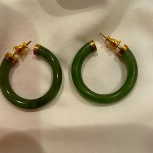Jade earrings